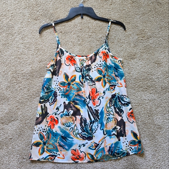 BOGO NWOT Merona Floral Print Cami - Picture 3 of 6
